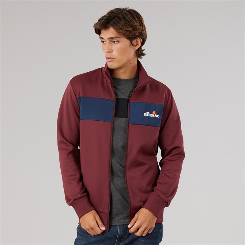 Ellesse Mens Tacha Track Top Burgundy