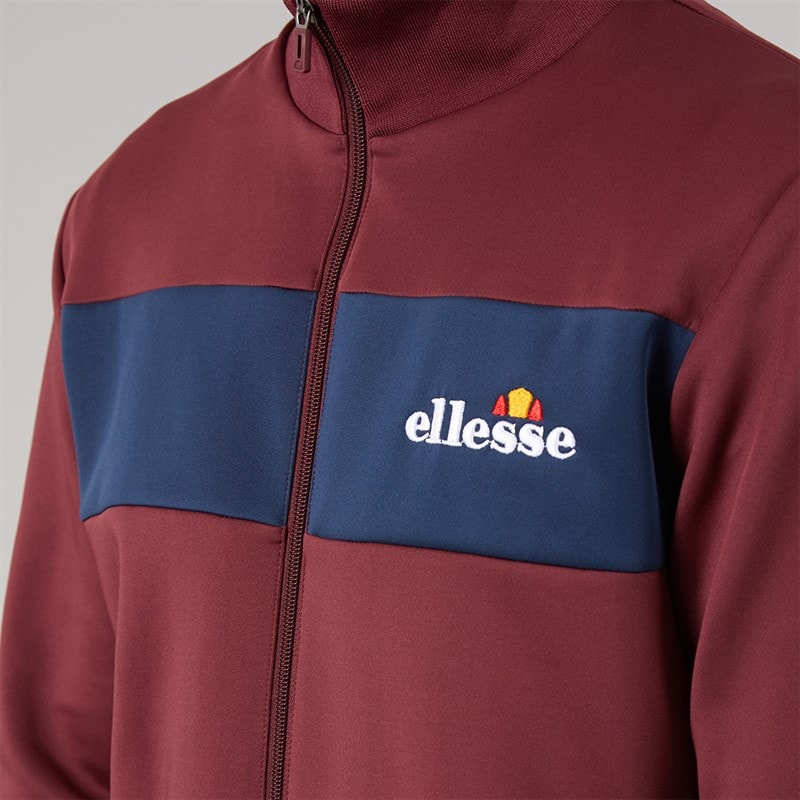 Mens Tacha Track Top Burgundy - Image 3