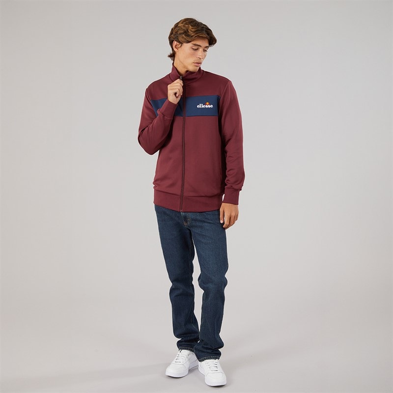 Mens Tacha Track Top Burgundy - Image 4