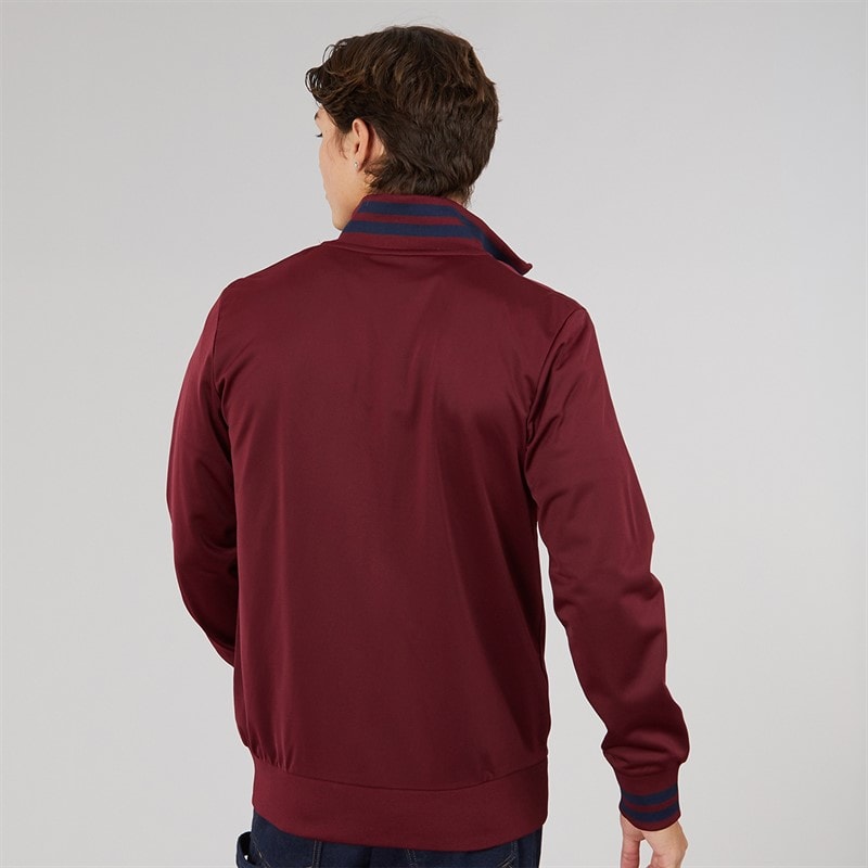 Mens Lochi Track Jacket Burgundy - Image 2