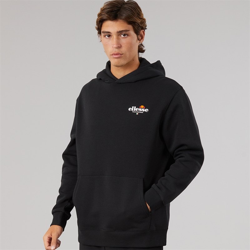 Mens Recke Relaxed Fit OTH Hoodie Black - Image 2