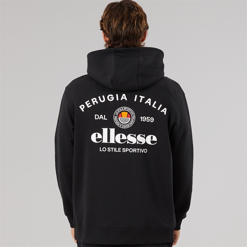 Mens Recke Relaxed Fit OTH Hoodie Black - Image 3