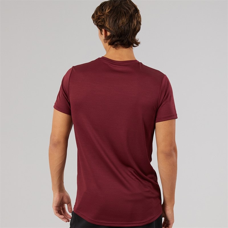 Mens Elpidio 2 Running Top Burgundy - Image 2