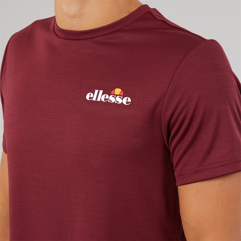 Mens Elpidio 2 Running Top Burgundy - Image 3