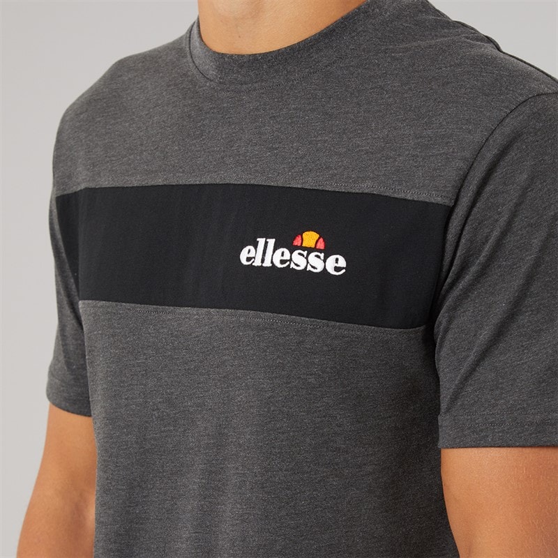Mens Moulton Panel T-Shirt Dark Grey - Image 3