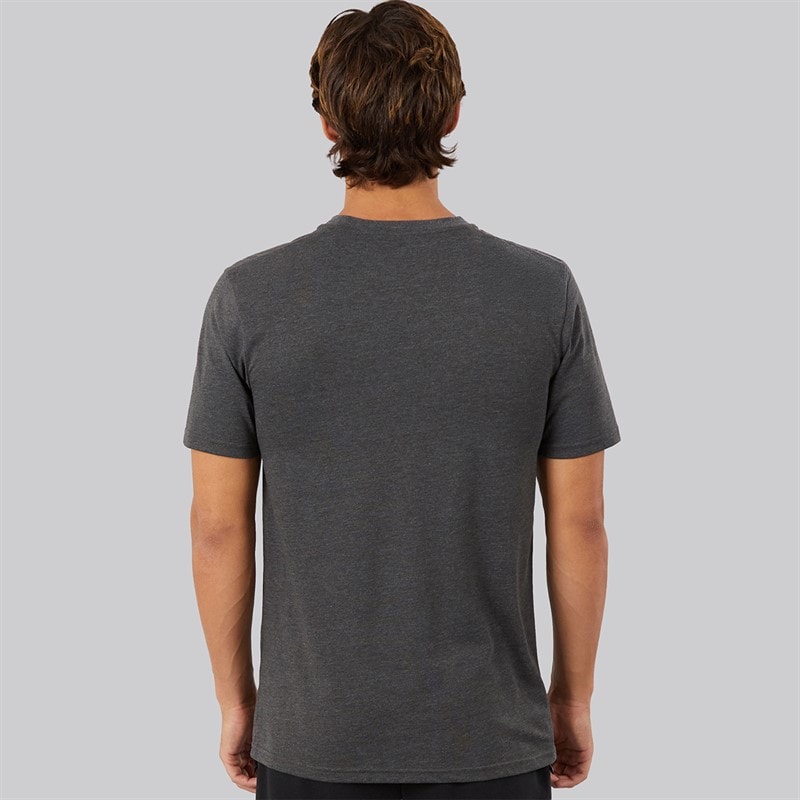 Mens Ollio 2 Central Logo T-Shirt Dark Grey Marl - Image 2