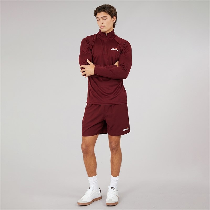 Mens Beveth 7 Inch Running Shorts Burgundy - Image 4