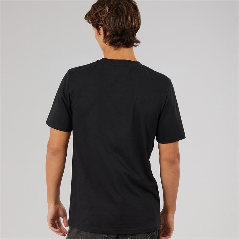 Mens Moulton Panel T-Shirt Black - Image 2