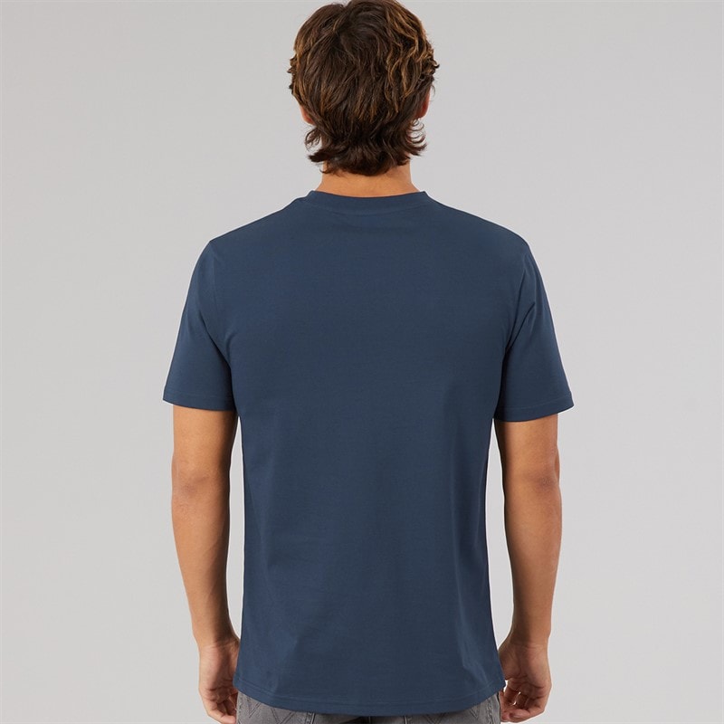 Mens Moulton Panel T-Shirt Navy - Image 2