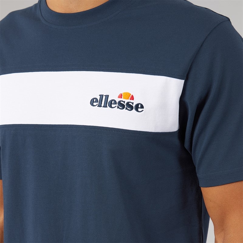 Mens Moulton Panel T-Shirt Navy - Image 3