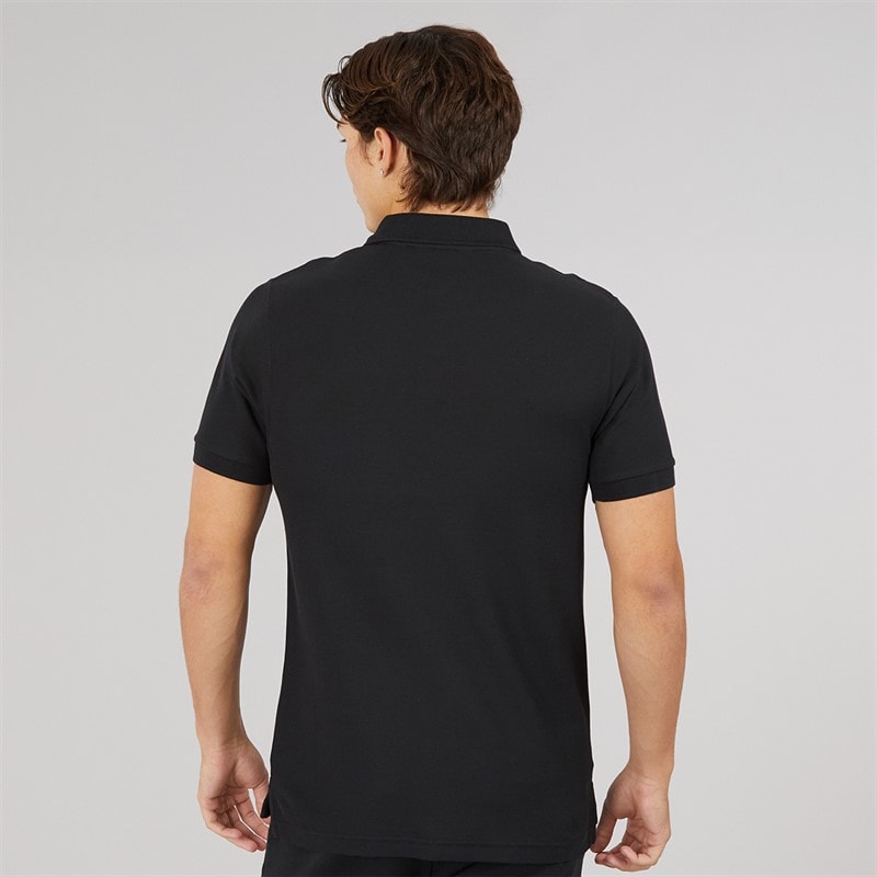 Mens Loch Polo Shirt Black - Image 2