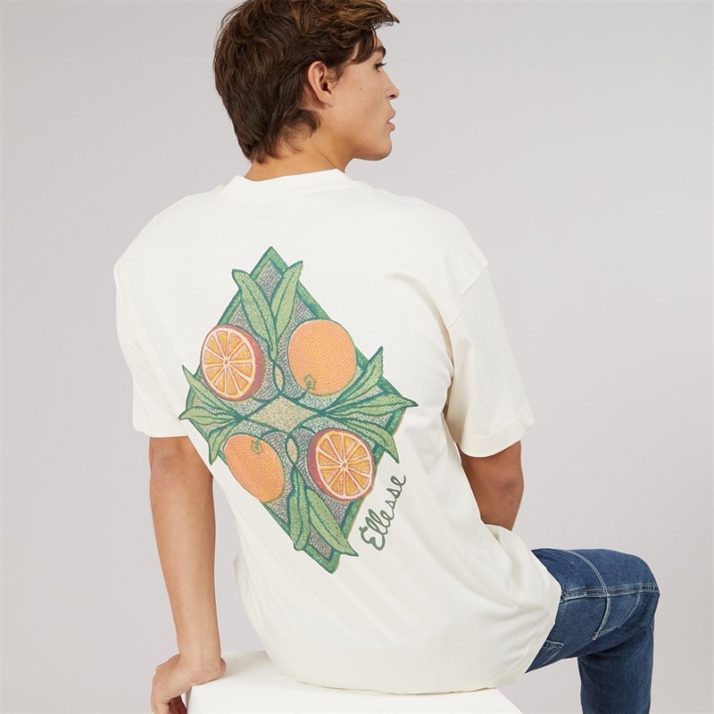 Ellesse Mens The Citrus Back Graphic T-Shirt Off White