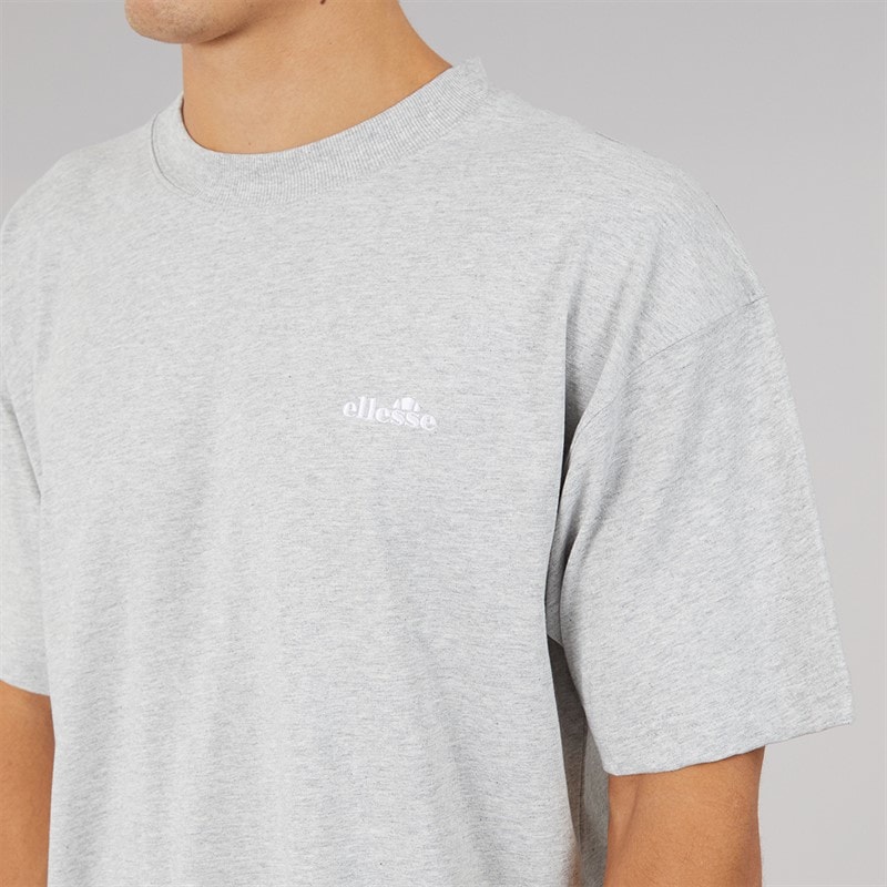 Mens Suisio T-Shirt Light Grey Marl - Image 3