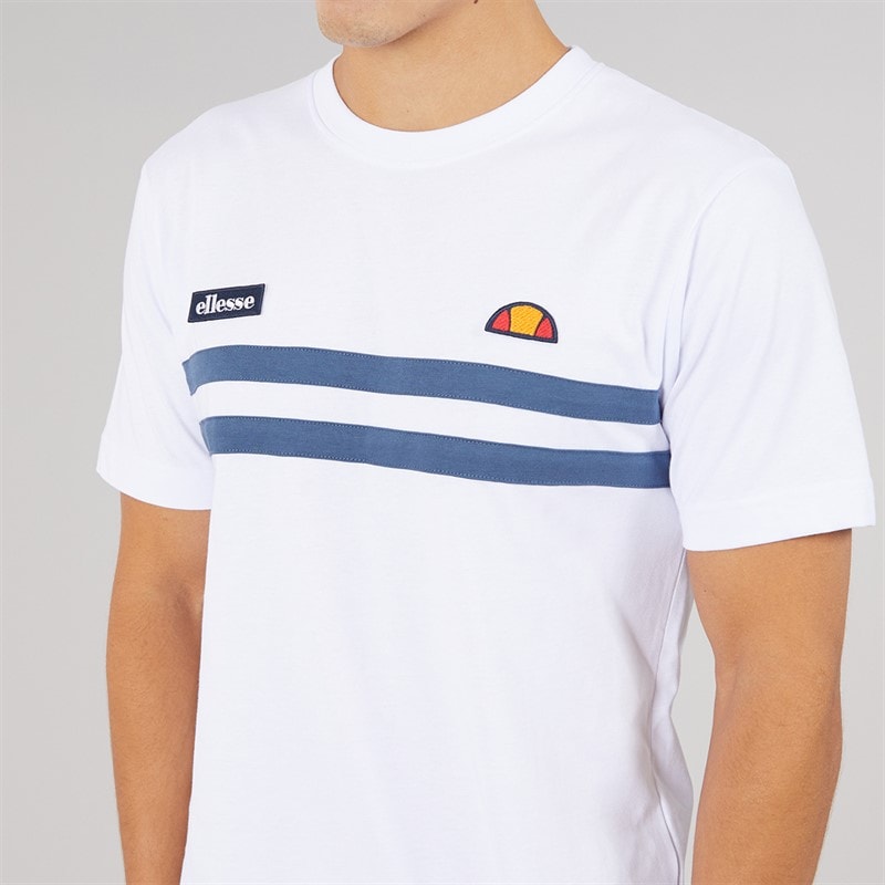 Mens Venire T-Shirt White/Blue - Image 3