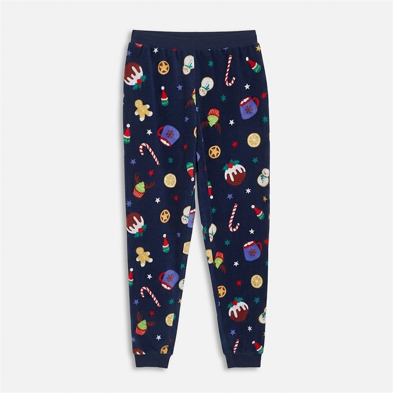 Kids Christmas Microfleece Set Multi Navy - Image 3