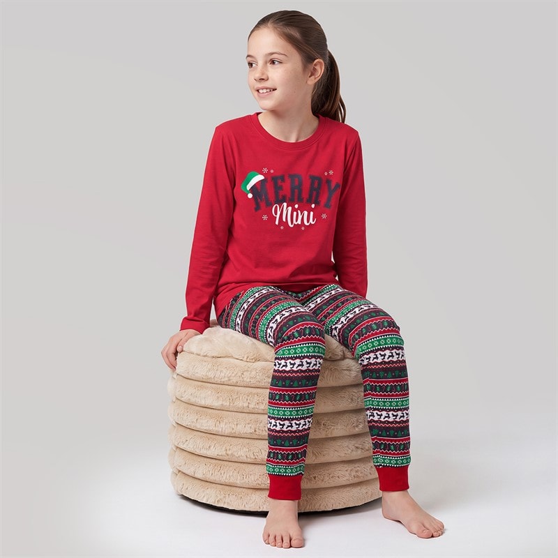 Girls Christmas Family Pyjama Set Multi - Image 3