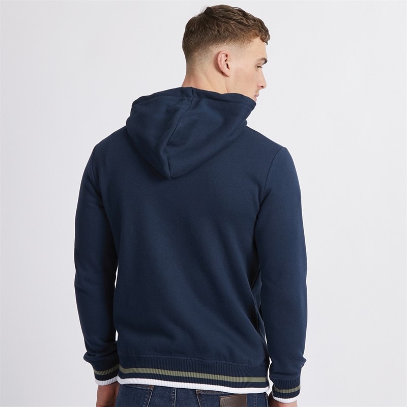 Mens Hoodie Navy/Khaki - Image 2