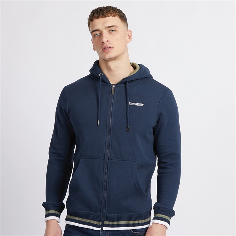 Mens Hoodie Navy/Khaki - Image 5
