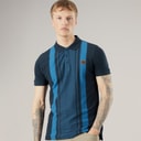 Mens Classic Stripe Polo Shirt Navy/Moonlit Ocean