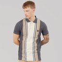 Mens Classic Stripe Polo Shirt Iron