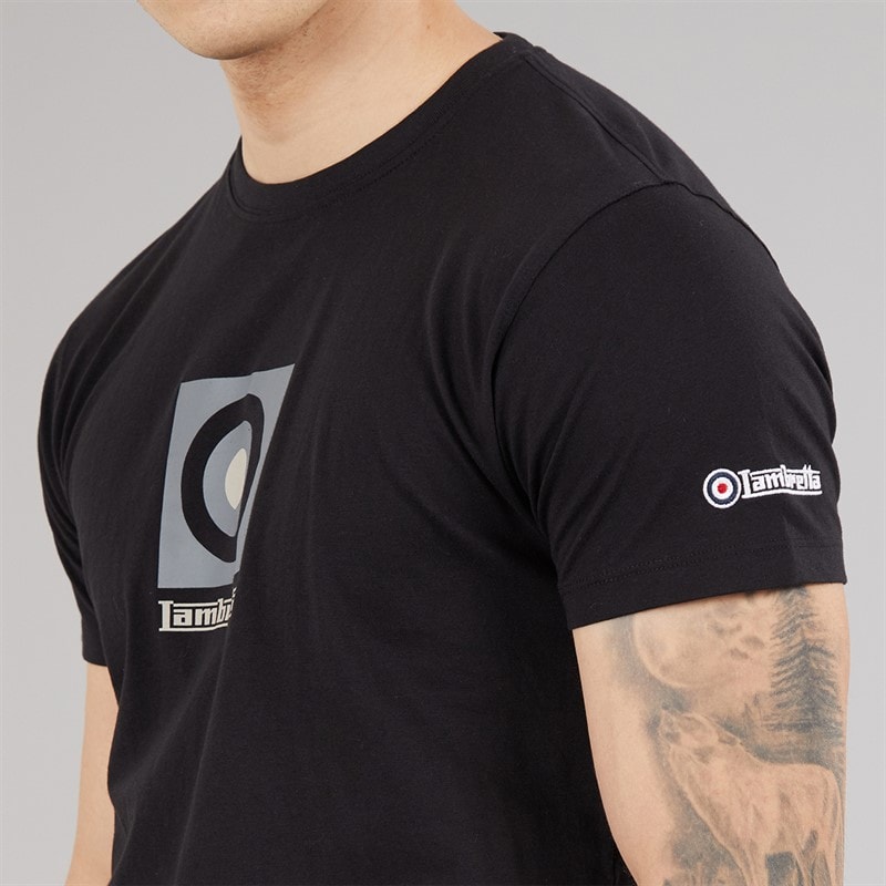 Mens Target Box T-Shirt Black - Image 3
