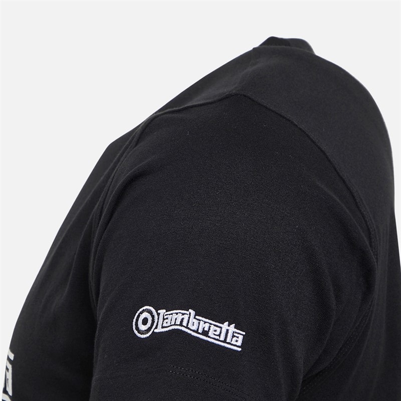 Mens Two Tone Target T-Shirt Black - Image 2