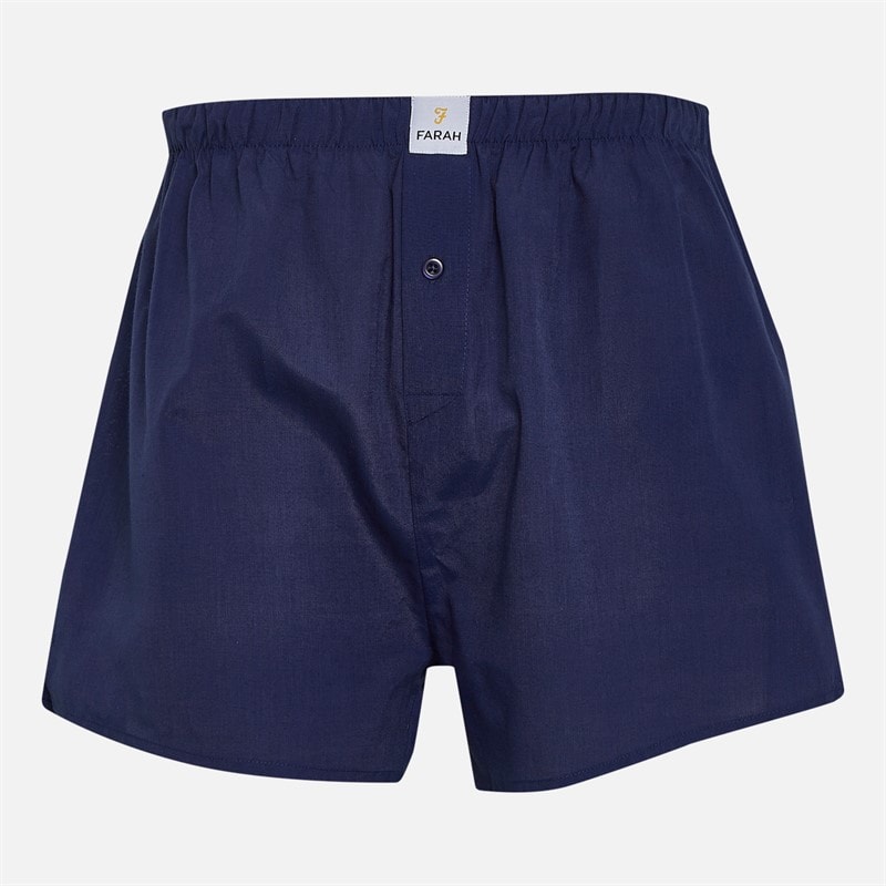 Mens Minet Three Pack Woven Boxer Shorts Navy Blue Check/Navy/Navy Blue Check - Image 4