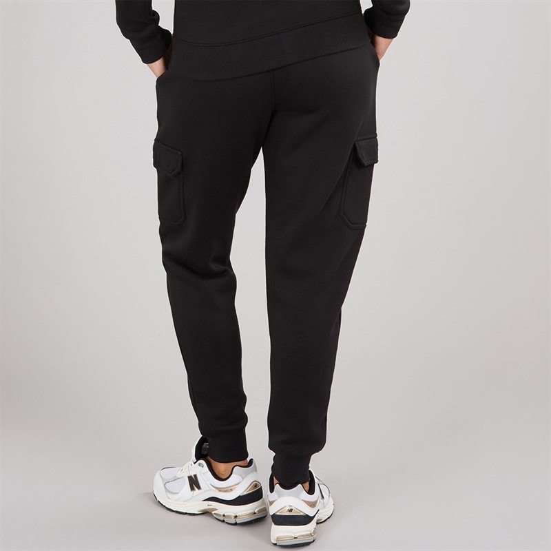 Womens Cargo Joggers Black - Image 2