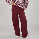 Womens Open Hem Joggers Burgundy