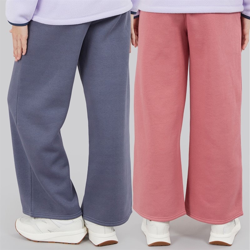 Girls Two Pack Wide Leg Joggers Dusky Blue/Dusky Rose - Image 2