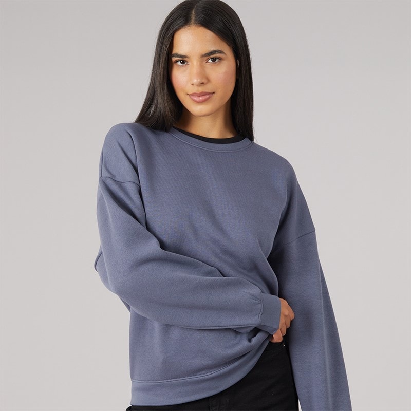 Board Angels Womens Oversized Sweatshirt Dusty Blue