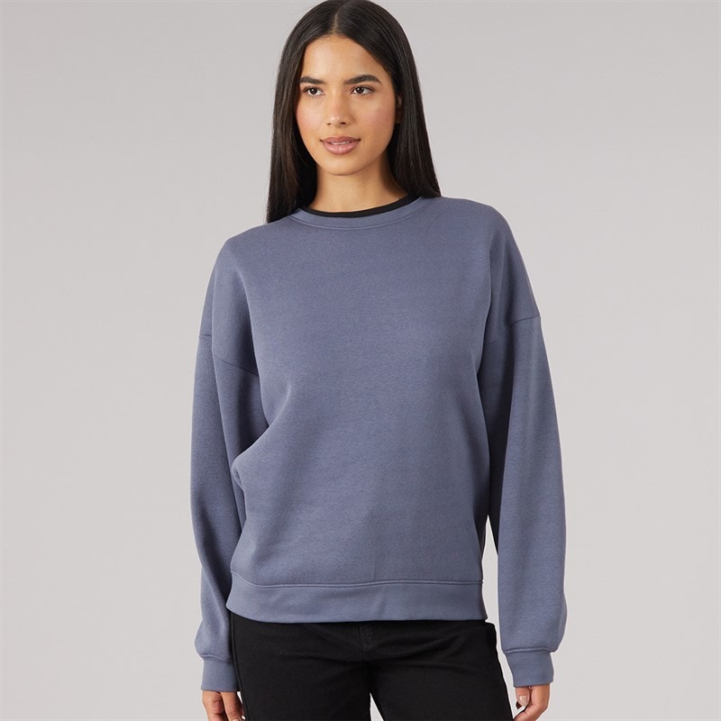Womens Oversized Sweatshirt Dusty Blue - Image 3