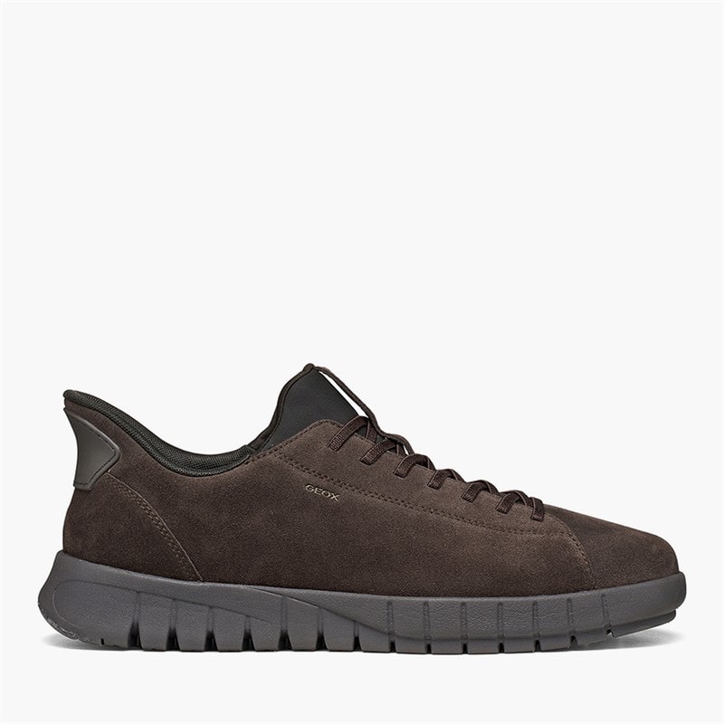 GEOX Mens Flextride Fast In Plus Trainers Chocolate