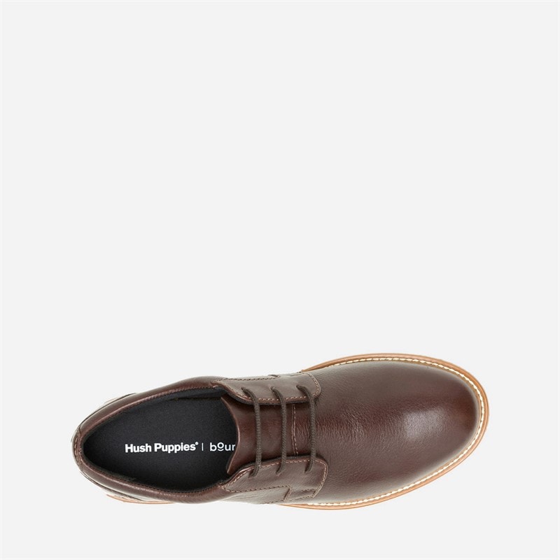 Mens Jenson Oxford Shoes Dark Brown Leather - Image 4