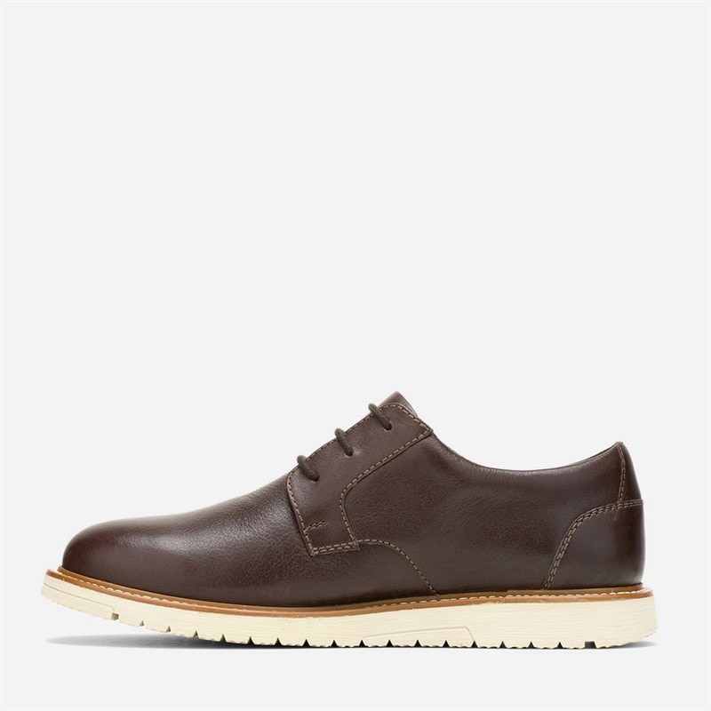 Mens Jenson Oxford Shoes Dark Brown Leather - Image 5
