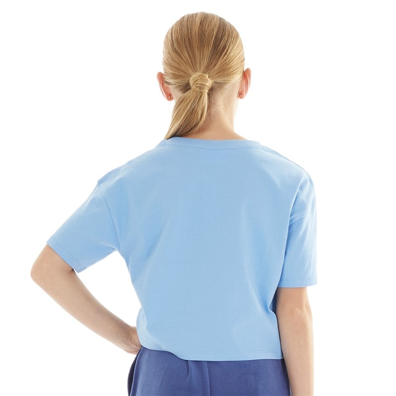 Girls Tonal Boxy T-Shirt Della Robbia Blue - Image 2