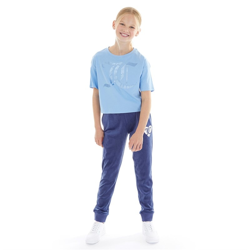 Girls Tonal Boxy T-Shirt Della Robbia Blue - Image 3