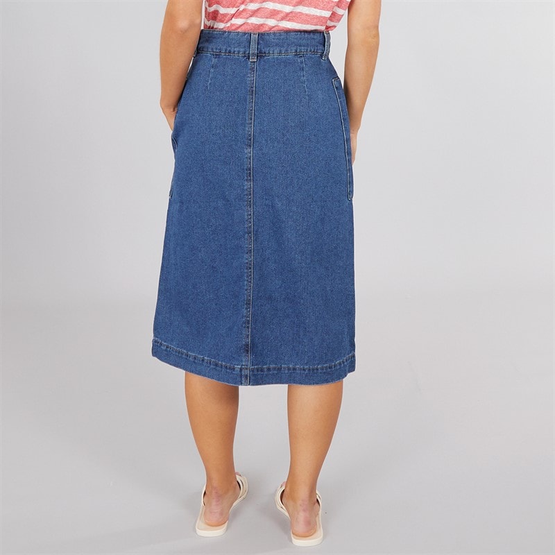 Womens Olivia Denim Skirt Dark Blue Denim - Image 2