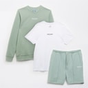 Boys Vesterbr Sweatshirt T-Shirt And Shorts Co-Ord Set Iceberg Green