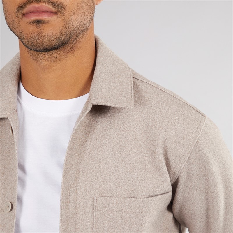 Mens Baxter Overshirt Oatmeal - Image 3