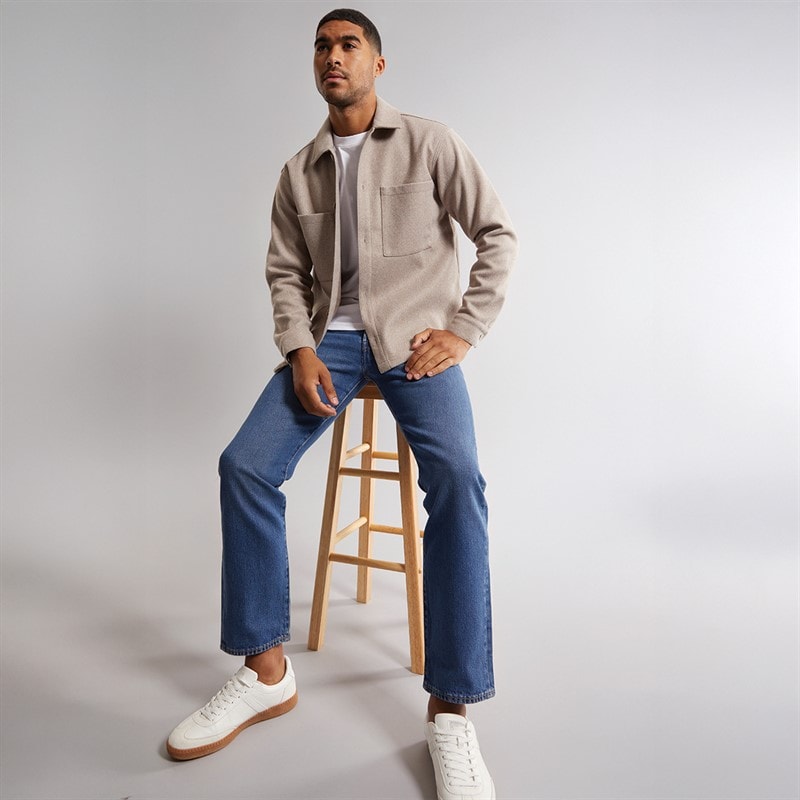Mens Baxter Overshirt Oatmeal - Image 4