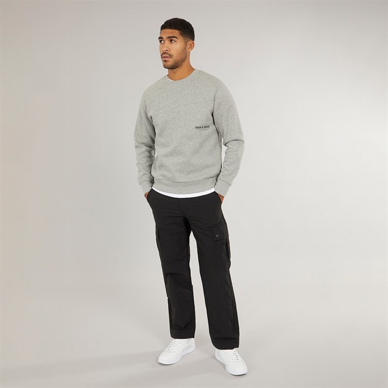 Mens Vesterbro Side Sweatshirt Light Grey Marl/Black - Image 3
