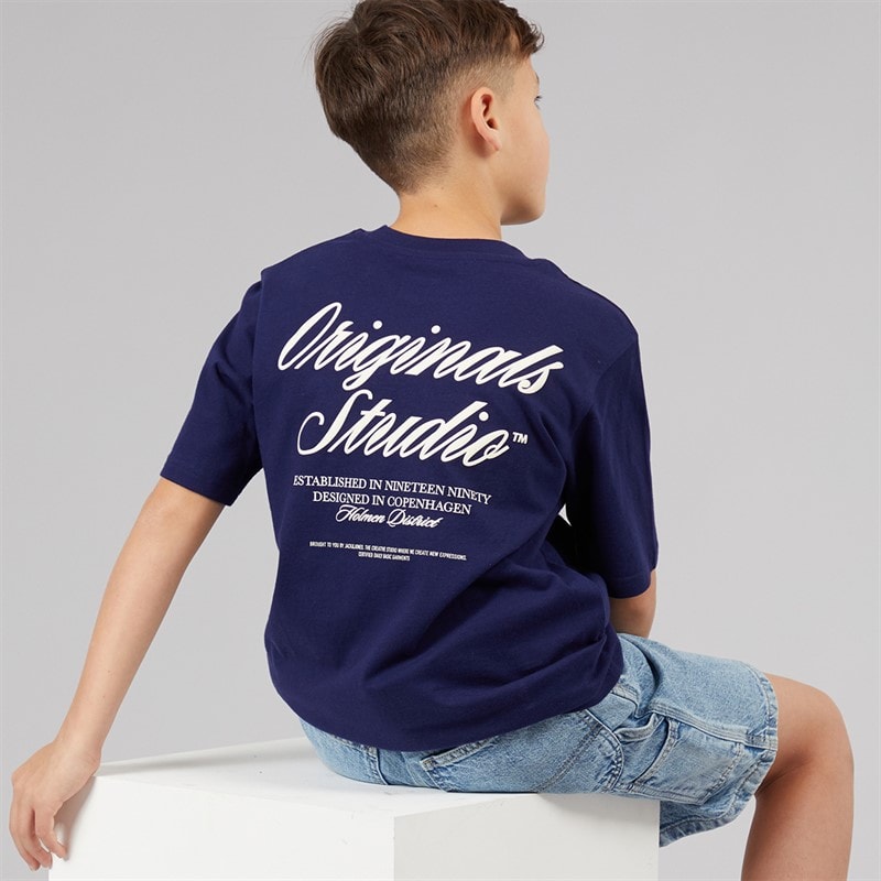 JACK & JONES Boys Norrebro T-Shirt Ocean Cavern