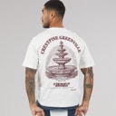 Mens Maine Back Print T-Shirt Cloud Dancer