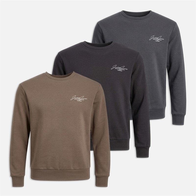 Mens Cover Three Pack Sweatshirts Black/Asphalt/Falcon - Image 2