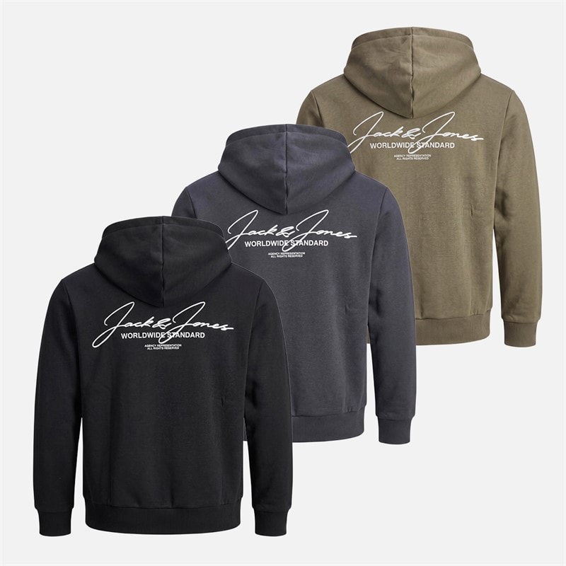 Mens Cover Three Pack Hoodies Black/Asphalt/Falcon - Image 2