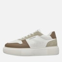 Mens Cobra PU Combo Trainers White/Plaza Taupe