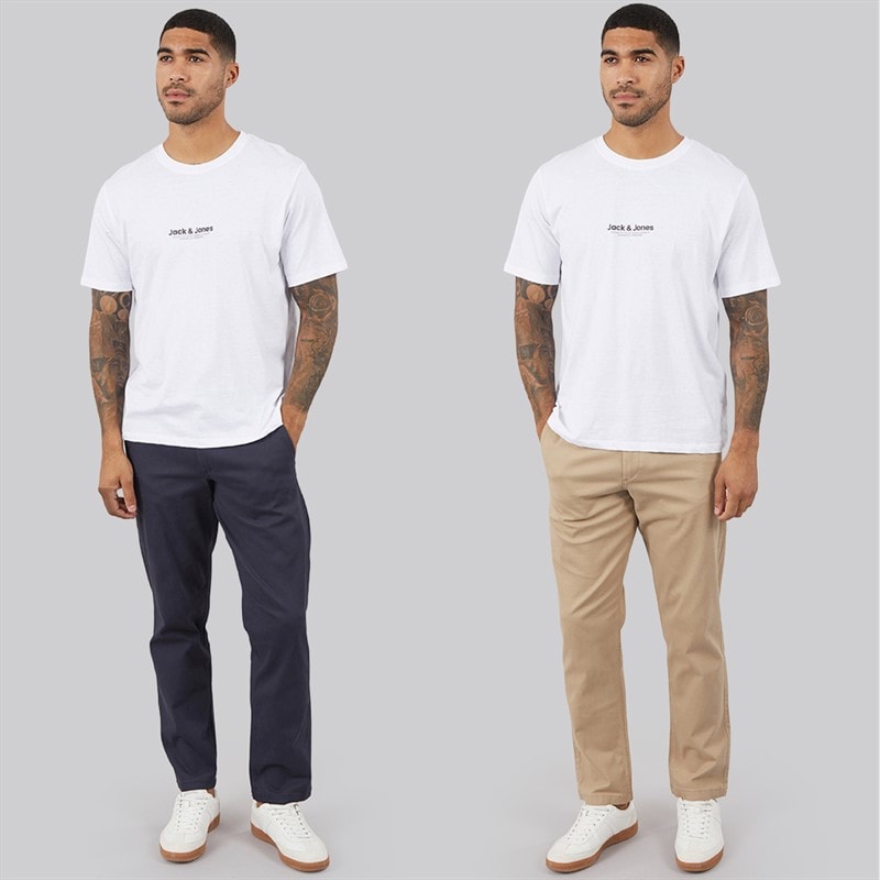 Mens Two Pack Relaxed Kane Dave Chinos Navy/Crockery - Image 4