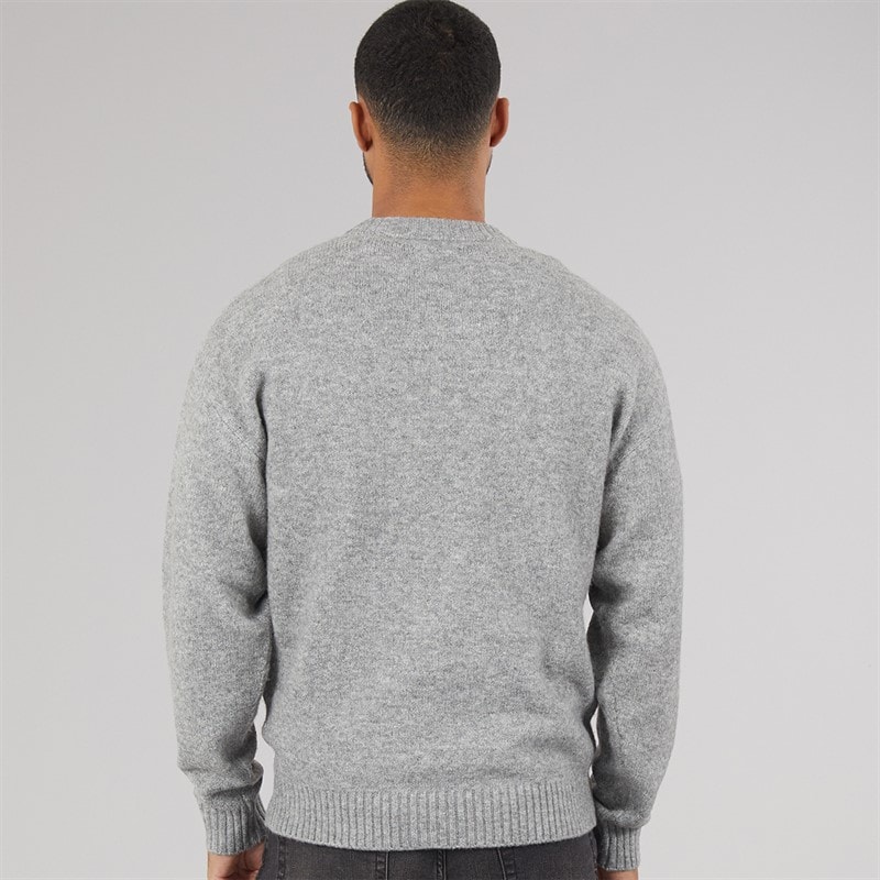 Mens Soho Ollie Crew Neck Jumper Light Grey Marl - Image 2