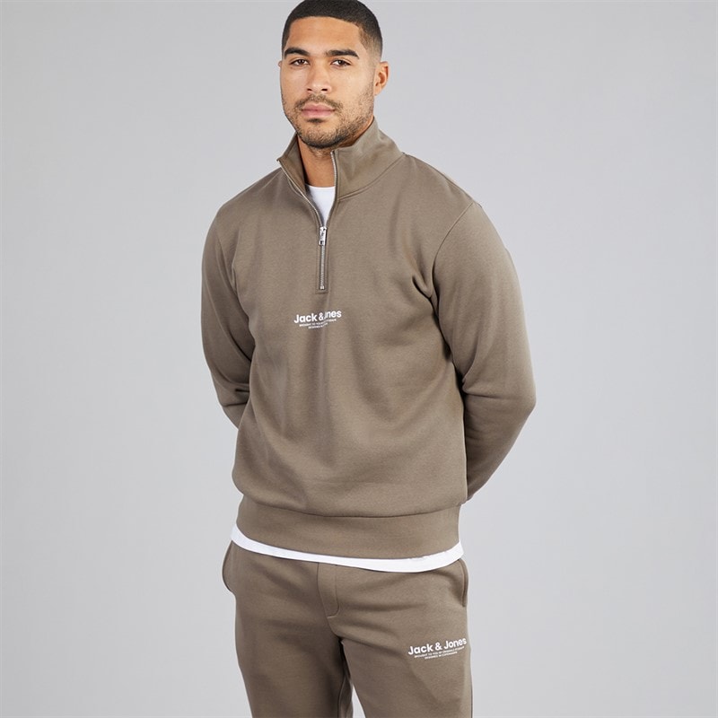 Mens 1/4 Zip Open Hem Tracksuit Falcon - Image 3